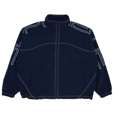 Pre-owned Supreme Spellout Embroidered Track Jacket 'navy' | Blue | Men's Size M