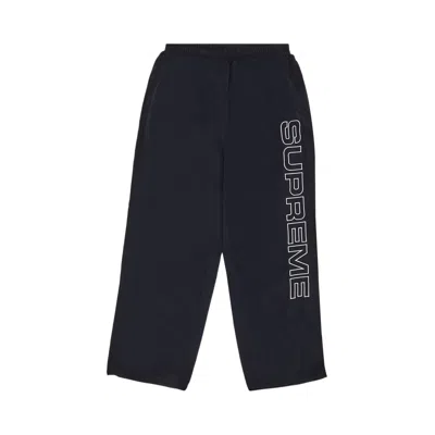 Pre-owned Supreme Spellout Embroidered Track Pant 'black'