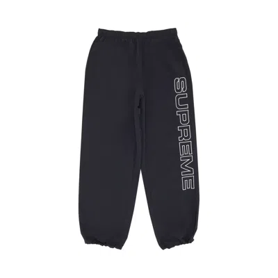 Pre-owned Supreme Spellout Embroidered Track Pant 'black'