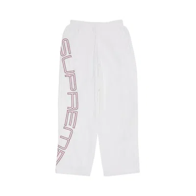 Pre-owned Supreme Spellout Embroidered Track Pant 'white' | Men's Size Xl