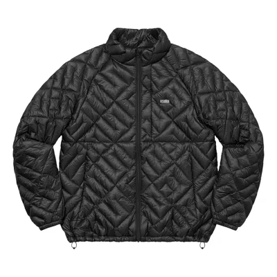Pre-owned Supreme Spellout Quilted Lightweight Down Jacket 'black'
