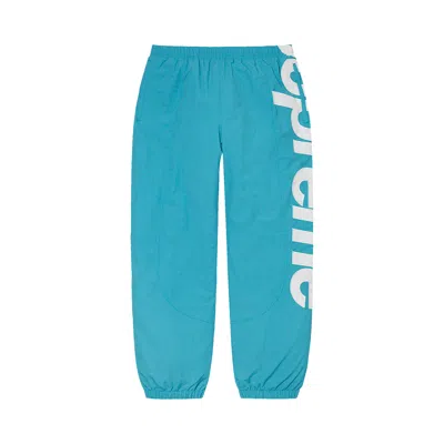 Pre-owned Supreme Spellout Track Pant 'aqua' In Blue