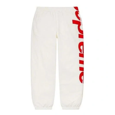 Supreme Spellout Track Pants 'white Red'