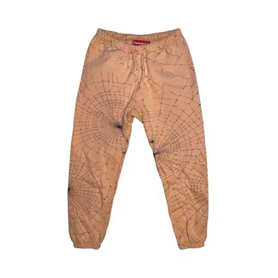 Pre-owned Supreme Spider Web Sweatpant 'peach' | Orange | Men's Size L