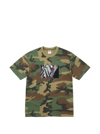 Supreme Spider-man Camouflage T-shirt In Green