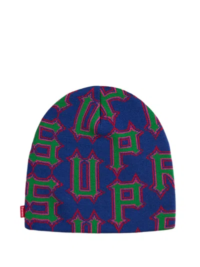 Supreme Spike Beanie Hat In Blue