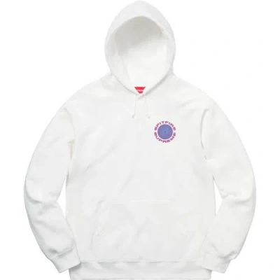 Pre-owned Supreme Spitfire Hooded Sweatshirt White Black Red S/s 18
