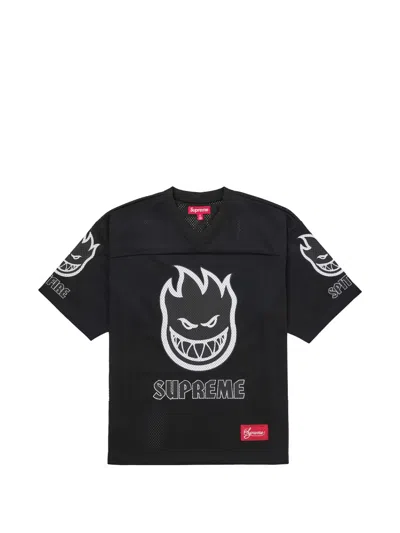 Supreme Spitfire V-neck T-shirt In Black