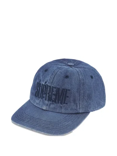 Supreme Splatter 6-panel Baseball Cap In Blue