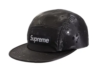 Pre-owned Supreme Splatter Camp Cap In Black