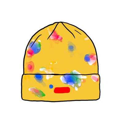 Pre-owned Supreme Splatter Dyed Beanie In Yellow