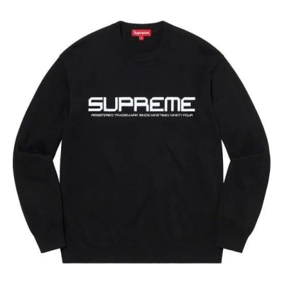 Supreme Split Logo Pullover 'black White'