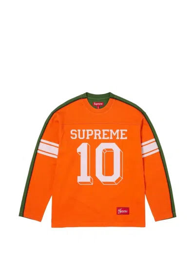 Supreme Split Long-sleeved Sweater In Orange