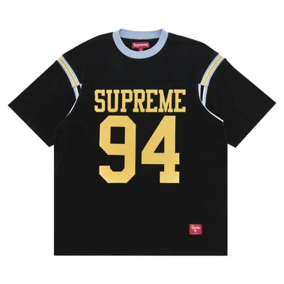 Pre-owned Supreme Split Short-sleeve Football Top 'black' | Men's Size M