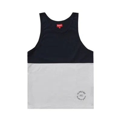 Pre-owned Supreme Split Tank Top 'navy' | Blue | Men's Size M