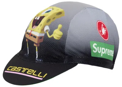 Pre-owned Supreme Spongebob Squarepants Castelli Cycling Cap In Black