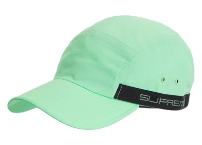 Pre-owned Supreme Sport Webbing Camp Cap In Bright Mint