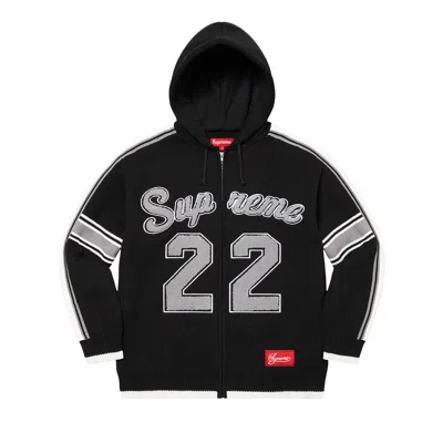 Pre-owned Supreme Sport Zip Up Hooded Sweater 'black'