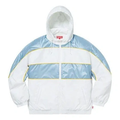 Supreme Sports Piping Puffy Jacket 'white Blue'