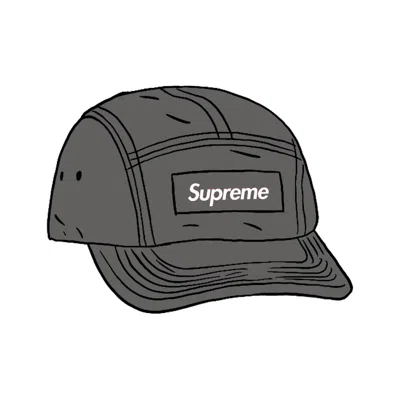 Pre-owned Supreme Spray Canvas Camp Cap In Black