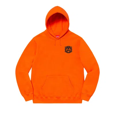 Pre-owned Supreme Spray Hooded Sweatshirt 'orange' | Men's Size L