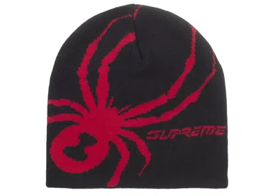 Pre-owned Supreme Spyder Beanie In Black