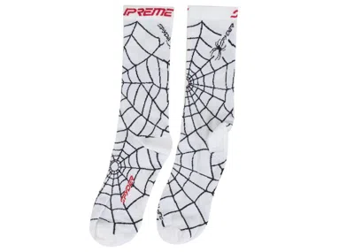 Pre-owned Supreme Spyder Crew Socks (1 Pack) In White