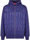 Supreme "ss 22 Washed Navy" Zip-up Hoodie In Blau