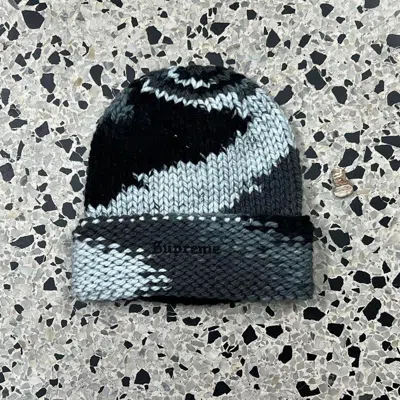 Pre-owned Supreme Ss 24 Knit Black/white Beanie: