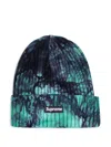 Supreme "ss 24 Splatter Green" Overdyed Beanie In Green