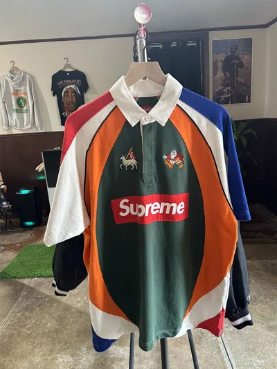 Pre-owned Supreme S/s Rugby Polo In Multicolor