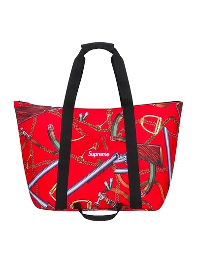 Pre-owned Supreme Ss14  Remington "hermes" Packable Tote Bag In Red