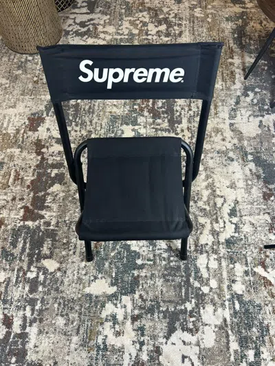 Pre-owned Supreme Ss15 Coleman Folding Chair In Black