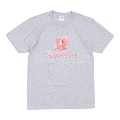 Supreme Ss17 Elephant Tee Grey Small Short Sleeve Unisex Gray