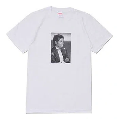 Supreme Ss17 Michael Jackson Tee White Printing Character Short Sleeve Unisex
