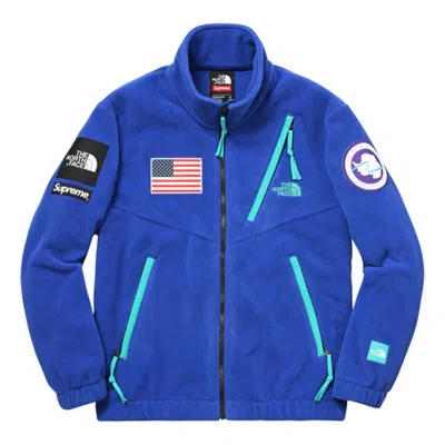 Supreme Ss17 X The North Face Trans Antarctica Expedition Fleece Jacket Royal In Blue