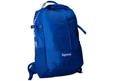 Pre-owned Supreme (ss18) Backpack In Royal