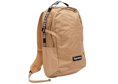 Pre-owned Supreme (ss18) Backpack In Tan