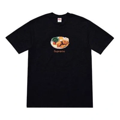 Supreme Ss18 Chicken Dinner Tee Black Printing Short Sleeve Unisex Black