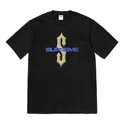 Supreme Ss18 Diamonds Tee Black Diamond Printing Short Sleeve Unisex