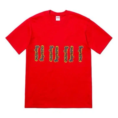 Supreme Ss18 Gonz Logo Tee Red Logo Short Sleeve Unisex