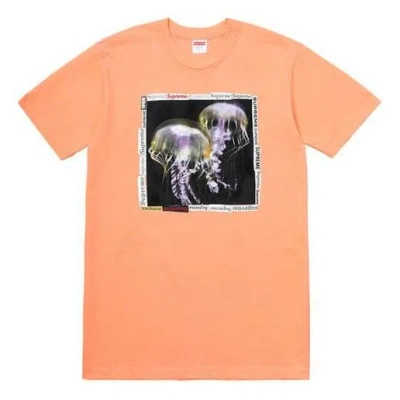 Supreme Ss18 Jellyfish Tee Peach Printing Short Sleeve Unisex Pink In Orange