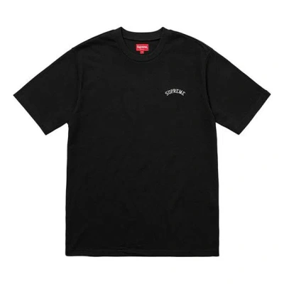 Supreme Ss18 Mesh Arc Logo Tee Black Logo Tee 'black White'