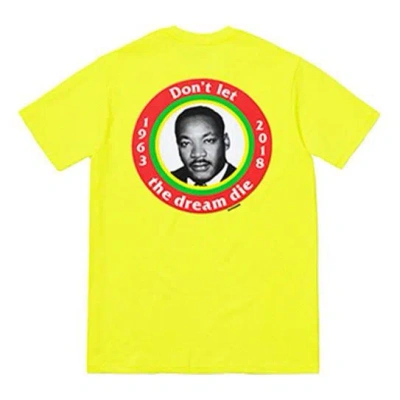 Supreme Ss18 Mlk Dream Bright Yellow Tee