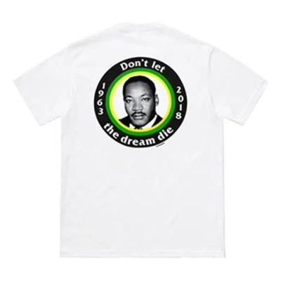 Supreme Ss18 Mlk Dream Tee White Gold Character Short Sleeve Unisex