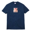Supreme Ss18 Necklace Tee Navy Printing Short Sleeve Unisex Navy Blue