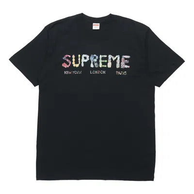 Supreme Ss18 Rocks Tee Black Alphabet Logo Short Sleeve Unisex