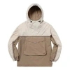 Supreme Ss18 Split Anorak Light Tan Colorblock Hooded Interchange Jacket Unisex Khaki In Brown