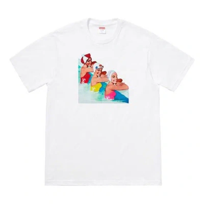 Supreme Ss18 Swimmers Tee White Printing Short Sleeve Unisex