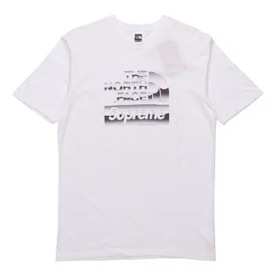 Supreme Ss18 The North Face Metallic Logo White Tee